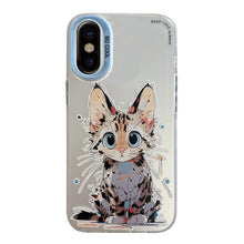 Load image into Gallery viewer, Animal Pattern Oil Painting Series PC + TPU Phone Case, For iPhone X / XS