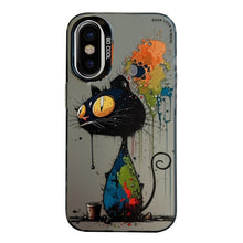 Load image into Gallery viewer, Animal Pattern Oil Painting Series PC + TPU Phone Case, For iPhone X / XS