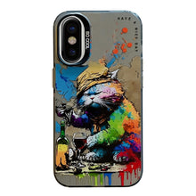 Load image into Gallery viewer, Animal Pattern Oil Painting Series PC + TPU Phone Case, For iPhone X / XS