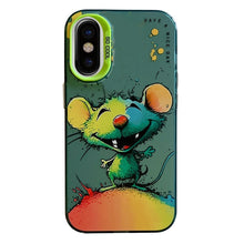 Load image into Gallery viewer, Animal Pattern Oil Painting Series PC + TPU Phone Case, For iPhone X / XS