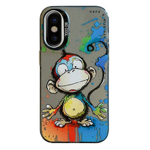 Load image into Gallery viewer, Animal Pattern Oil Painting Series PC + TPU Phone Case, For iPhone X / XS