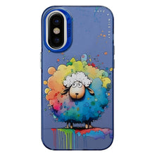 Load image into Gallery viewer, Animal Pattern Oil Painting Series PC + TPU Phone Case, For iPhone X / XS