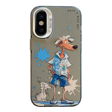 Load image into Gallery viewer, Animal Pattern Oil Painting Series PC + TPU Phone Case, For iPhone X / XS