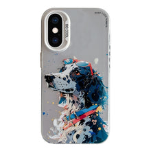Load image into Gallery viewer, Animal Pattern Oil Painting Series PC + TPU Phone Case, For iPhone XS Max