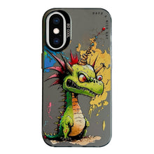Load image into Gallery viewer, Animal Pattern Oil Painting Series PC + TPU Phone Case, For iPhone XS Max