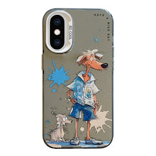 Load image into Gallery viewer, Animal Pattern Oil Painting Series PC + TPU Phone Case, For iPhone XS Max