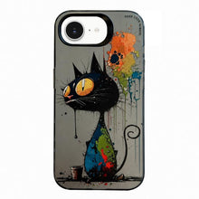 Load image into Gallery viewer, Animal Pattern Oil Painting Series PC + TPU Phone Case, For iPhone 17e / 16e