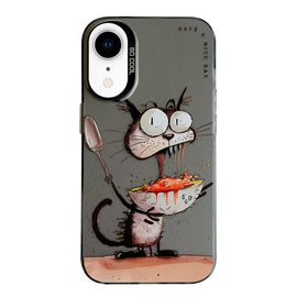 Animal Pattern Oil Painting Series PC + TPU Phone Case, For iPhone XR
