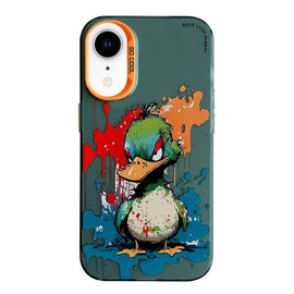 Animal Pattern Oil Painting Series PC + TPU Phone Case, For iPhone XR