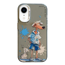 Load image into Gallery viewer, Animal Pattern Oil Painting Series PC + TPU Phone Case, For iPhone XR