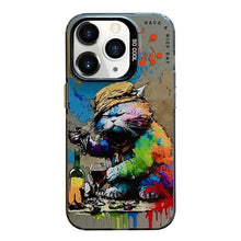 Load image into Gallery viewer, Animal Pattern Oil Painting Series PC + TPU Phone Case, For iPhone 11 Pro