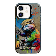 Load image into Gallery viewer, Animal Pattern Oil Painting Series PC + TPU Phone Case, For iPhone 12 mini