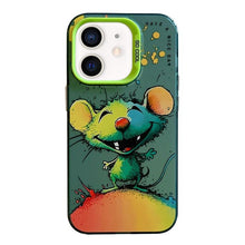 Load image into Gallery viewer, Animal Pattern Oil Painting Series PC + TPU Phone Case, For iPhone 12 mini