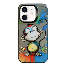 Load image into Gallery viewer, Animal Pattern Oil Painting Series PC + TPU Phone Case, For iPhone 12 mini