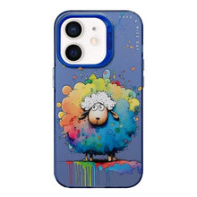 Load image into Gallery viewer, Animal Pattern Oil Painting Series PC + TPU Phone Case, For iPhone 12 mini