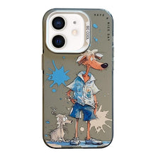 Load image into Gallery viewer, Animal Pattern Oil Painting Series PC + TPU Phone Case, For iPhone 12 mini