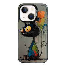 Load image into Gallery viewer, Animal Pattern Oil Painting Series PC + TPU Phone Case, For iPhone 13 mini