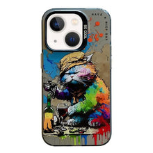 Load image into Gallery viewer, Animal Pattern Oil Painting Series PC + TPU Phone Case, For iPhone 13 mini