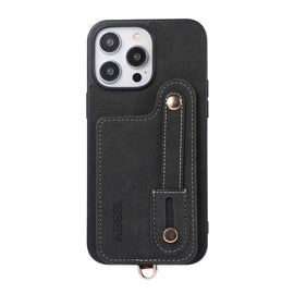 ABEEL Litchi Texture Card Bag PU Phone Case, For iPhone 15 Pro Max, For iPhone 15 Pro, For iPhone 15 Plus, For iPhone 15, For iPhone 14 Plus, For iPhone 14, For iPhone 14 Pro, For iPhone 14 Pro Max