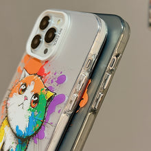 Load image into Gallery viewer, Cute Animal Pattern Series PC + TPU Phone Case, For iPhone 15 Plus, For iPhone 14 Pro Max, For iPhone 15, For iPhone 13 Pro Max