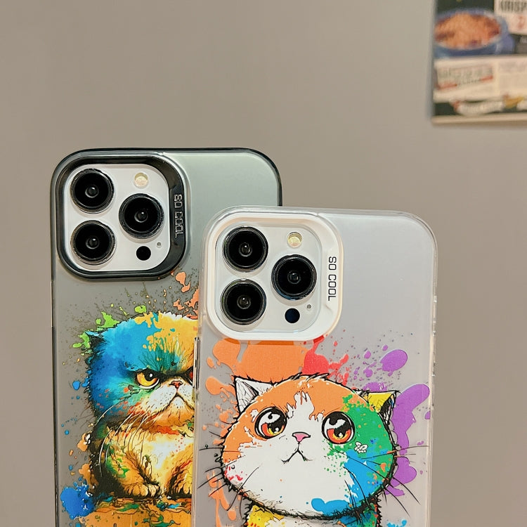 Cute Animal Pattern Series PC + TPU Phone Case, For iPhone 15 Plus, For iPhone 14 Pro Max, For iPhone 15, For iPhone 13 Pro Max