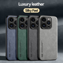 Load image into Gallery viewer, Skin Feel Magnetic Leather Back Phone Case, For iPhone 14, For iPhone 14 Pro, For iPhone 14 Pro Max