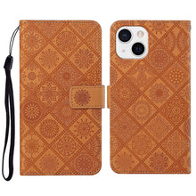 Load image into Gallery viewer, Ethnic Style Embossed Pattern Leather Phone Case, For iPhone 15 Pro, For iPhone 15 Plus, For iPhone 15