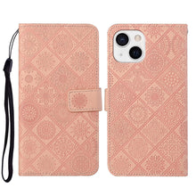 Load image into Gallery viewer, Ethnic Style Embossed Pattern Leather Phone Case, For iPhone 15 Pro, For iPhone 15 Plus, For iPhone 15