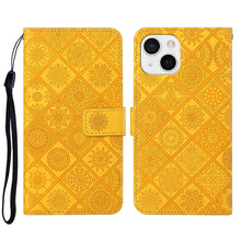 Load image into Gallery viewer, Ethnic Style Embossed Pattern Leather Phone Case, For iPhone 15 Pro, For iPhone 15 Plus, For iPhone 15