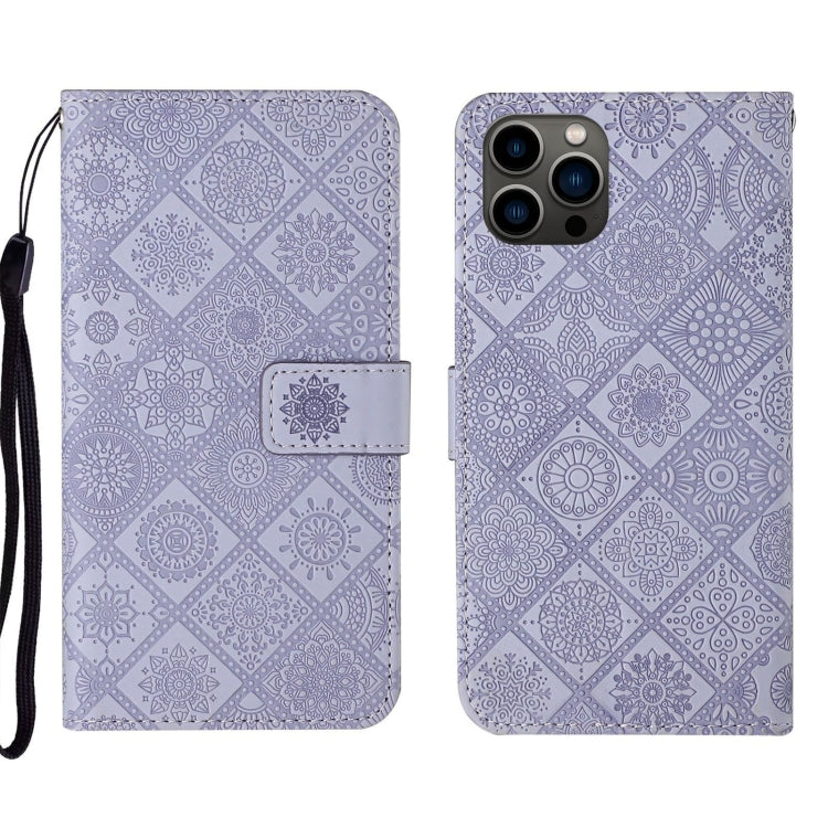 Ethnic Style Embossed Pattern Leather Phone Case, For iPhone 17e / 16e, For iPhone 16 Pro Max, For iPhone 16 Pro, For iPhone 16 Plus, For iPhone 16, For iPhone 15 Pro Max