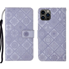 Load image into Gallery viewer, Ethnic Style Embossed Pattern Leather Phone Case, For iPhone 17e / 16e, For iPhone 16 Pro Max, For iPhone 16 Pro, For iPhone 16 Plus, For iPhone 16, For iPhone 15 Pro Max