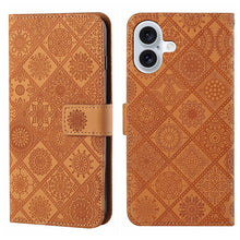Load image into Gallery viewer, Ethnic Style Embossed Pattern Leather Phone Case, For iPhone 17e / 16e, For iPhone 16 Pro Max, For iPhone 16 Pro, For iPhone 16 Plus, For iPhone 16, For iPhone 15 Pro Max