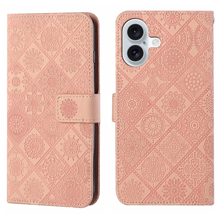 Ethnic Style Embossed Pattern Leather Phone Case, For iPhone 17e / 16e, For iPhone 16 Pro Max, For iPhone 16 Pro, For iPhone 16 Plus, For iPhone 16, For iPhone 15 Pro Max