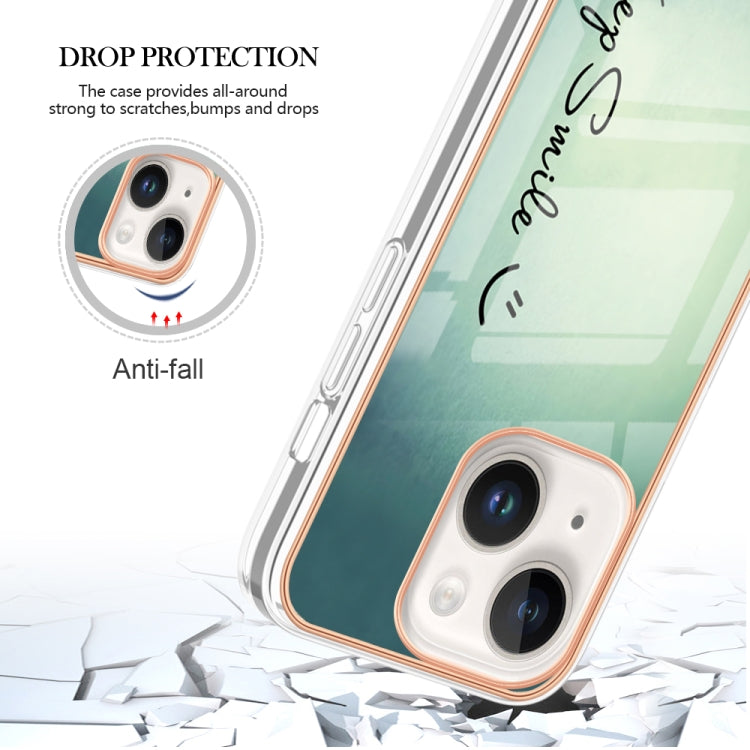 Electroplating Marble Dual-side IMD Phone Case, For iPhone 15 Plus, For iPhone 15, For iPhone 14 Plus, For iPhone 14, For iPhone 14 Pro, For iPhone 14 Pro Max