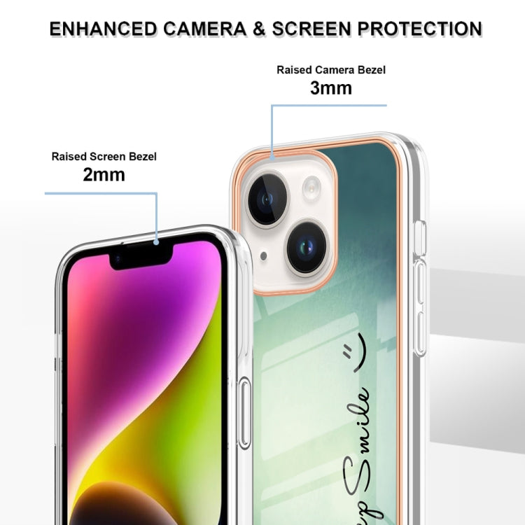 Electroplating Marble Dual-side IMD Phone Case, For iPhone 15 Plus, For iPhone 15, For iPhone 14 Plus, For iPhone 14, For iPhone 14 Pro, For iPhone 14 Pro Max