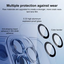 Load image into Gallery viewer, Screen Printing Tempered Glass Back Camera Film, For iPhone 15 Pro Max, For iPhone 15 Pro, For iPhone 15 Plus, For iPhone 15