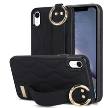 Load image into Gallery viewer, Non-slip Full Coverage Ring PU Phone Case with Wristband, For iPhone XS / X, For iPhone XR, For iPhone XS Max, For iPhone 7 Plus / 8 Plus, For iPhone 7 / 8