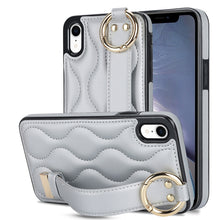 Load image into Gallery viewer, Non-slip Full Coverage Ring PU Phone Case with Wristband, For iPhone XS / X, For iPhone XR, For iPhone XS Max, For iPhone 7 Plus / 8 Plus, For iPhone 7 / 8