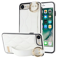 Load image into Gallery viewer, Non-slip Full Coverage Ring PU Phone Case with Wristband, For iPhone XS / X, For iPhone XR, For iPhone XS Max, For iPhone 7 Plus / 8 Plus, For iPhone 7 / 8