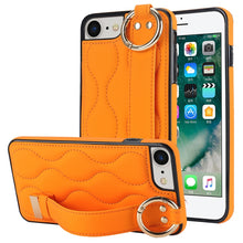 Load image into Gallery viewer, Non-slip Full Coverage Ring PU Phone Case with Wristband, For iPhone XS / X, For iPhone XR, For iPhone XS Max, For iPhone 7 Plus / 8 Plus, For iPhone 7 / 8