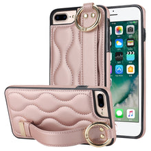 Load image into Gallery viewer, Non-slip Full Coverage Ring PU Phone Case with Wristband, For iPhone XS / X, For iPhone XR, For iPhone XS Max, For iPhone 7 Plus / 8 Plus, For iPhone 7 / 8