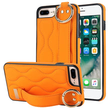Load image into Gallery viewer, Non-slip Full Coverage Ring PU Phone Case with Wristband, For iPhone XS / X, For iPhone XR, For iPhone XS Max, For iPhone 7 Plus / 8 Plus, For iPhone 7 / 8