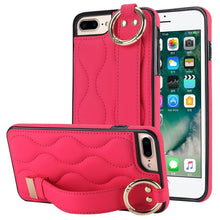 Load image into Gallery viewer, Non-slip Full Coverage Ring PU Phone Case with Wristband, For iPhone XS / X, For iPhone XR, For iPhone XS Max, For iPhone 7 Plus / 8 Plus, For iPhone 7 / 8