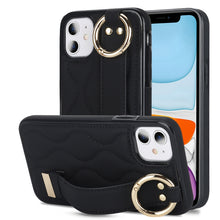 Load image into Gallery viewer, Non-slip Full Coverage Ring PU Phone Case with Wristband, For iPhone 12 Pro / 12, For iPhone 12 Pro Max, For iPhone 12 mini, For iPhone 11 Pro Max, For iPhone 11, For iPhone 11 Pro