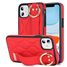 Load image into Gallery viewer, Non-slip Full Coverage Ring PU Phone Case with Wristband, For iPhone 12 Pro / 12, For iPhone 12 Pro Max, For iPhone 12 mini, For iPhone 11 Pro Max, For iPhone 11, For iPhone 11 Pro