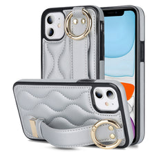 Load image into Gallery viewer, Non-slip Full Coverage Ring PU Phone Case with Wristband, For iPhone 12 Pro / 12, For iPhone 12 Pro Max, For iPhone 12 mini, For iPhone 11 Pro Max, For iPhone 11, For iPhone 11 Pro
