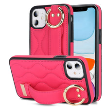 Load image into Gallery viewer, Non-slip Full Coverage Ring PU Phone Case with Wristband, For iPhone 12 Pro / 12, For iPhone 12 Pro Max, For iPhone 12 mini, For iPhone 11 Pro Max, For iPhone 11, For iPhone 11 Pro