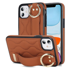 Load image into Gallery viewer, Non-slip Full Coverage Ring PU Phone Case with Wristband, For iPhone 12 Pro / 12, For iPhone 12 Pro Max, For iPhone 12 mini, For iPhone 11 Pro Max, For iPhone 11, For iPhone 11 Pro