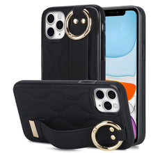 Load image into Gallery viewer, Non-slip Full Coverage Ring PU Phone Case with Wristband, For iPhone 12 Pro / 12, For iPhone 12 Pro Max, For iPhone 12 mini, For iPhone 11 Pro Max, For iPhone 11, For iPhone 11 Pro