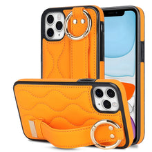 Load image into Gallery viewer, Non-slip Full Coverage Ring PU Phone Case with Wristband, For iPhone 12 Pro / 12, For iPhone 12 Pro Max, For iPhone 12 mini, For iPhone 11 Pro Max, For iPhone 11, For iPhone 11 Pro